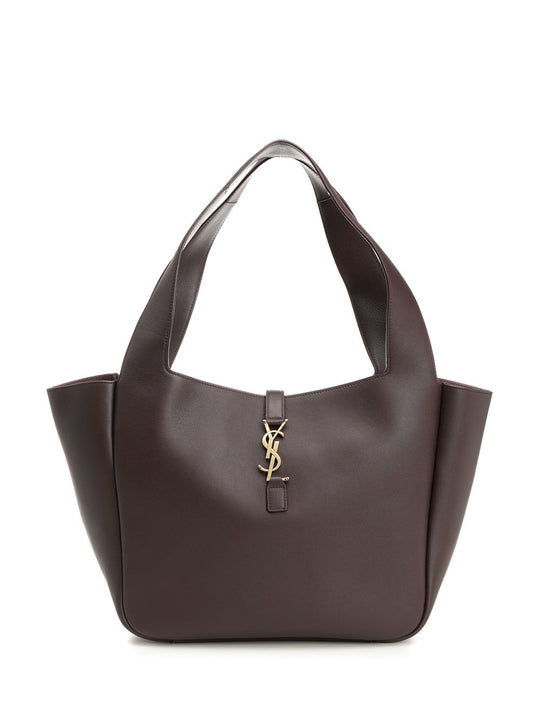 Ysl Bea Medium Cabas Shoulder Bags Bordeaux