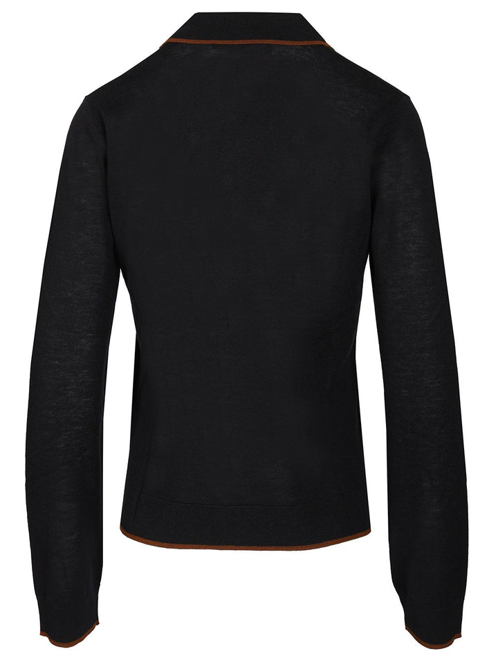 Max Mara Studio Cardigan With Collar Knitwear - Blue | b8e374583e655d02f70b9062c032836f43d3fec4