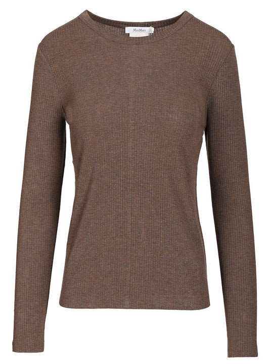 Salmone Ribbed Knit Lyocell Seta Knitwear Beige