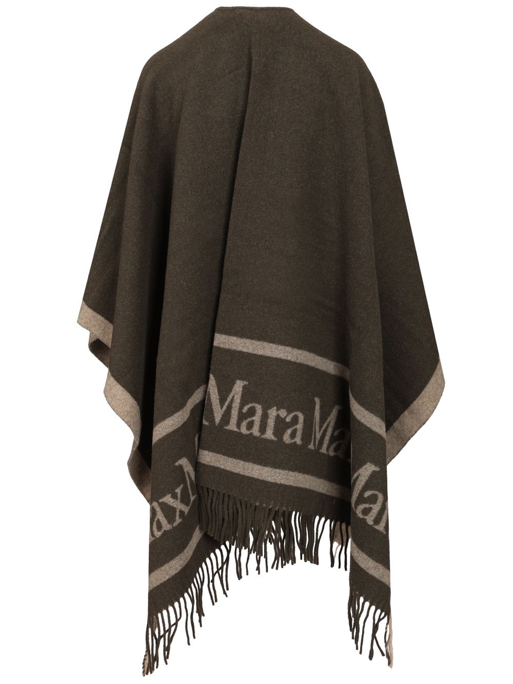 Max Mara Jacquard Wool Poncho Jackets - Green | 75c36d6f58cf48e39a4c4baf8e7af69addb0e064