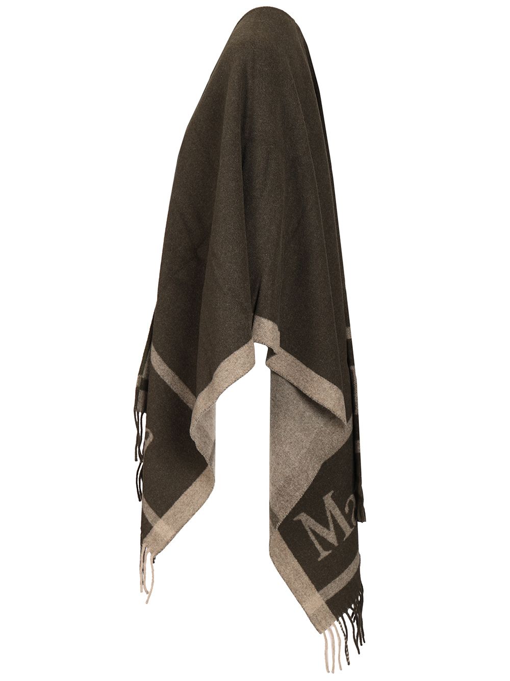 Max Mara Hilde Wool Jaquard Cape Max Mara Logo Jackets - Green | 5f098acd99d80d1aea8665755ba727caeaa82589