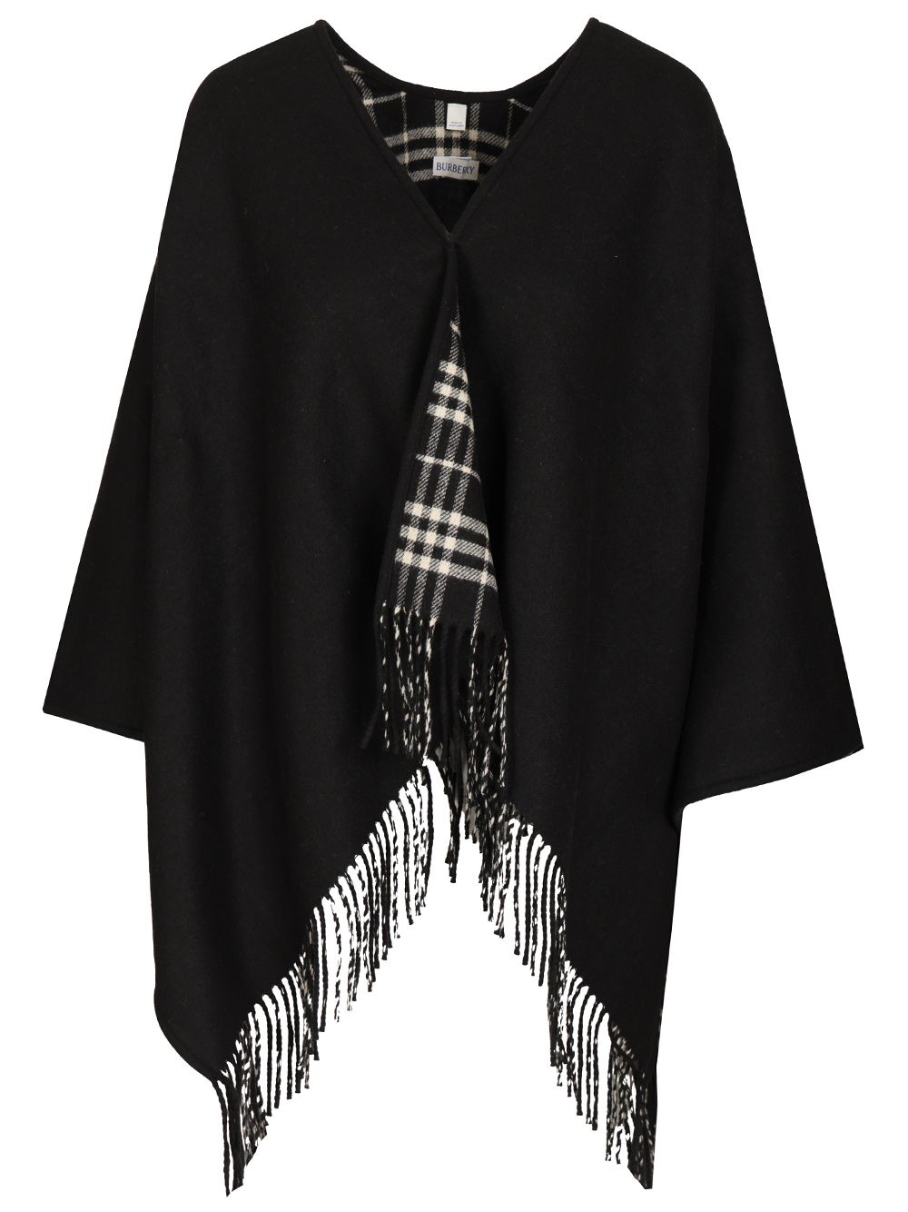 Burberry Reversible Cape Jackets - Black | 23497754ed46aa8b2deec2954b90721343a2215b