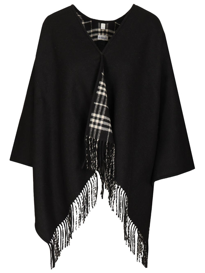 Burberry Reversible Cape Jackets - Black | 23497754ed46aa8b2deec2954b90721343a2215b