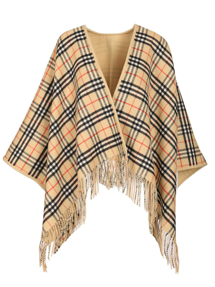 Burberry Reversible Cape Jackets - Beige | 86fe853758b581f7a62fd6e637ca2d5250fcdc64