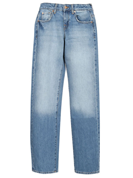Low-Straight Jeans Blue