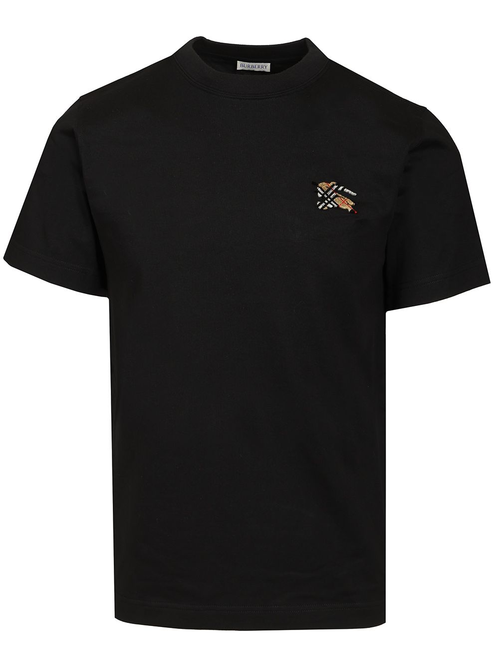 Burberry Knight Cotton T-Shirt - Black | 34d07b12ba222df409436ad33b8e7a770ae6264c