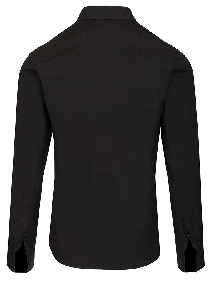 Burberry Slim Fit Shirt In Stretch Cotton Shirts - Black | 871b59919c9a078b898917bc4a5b9d16c3a71712