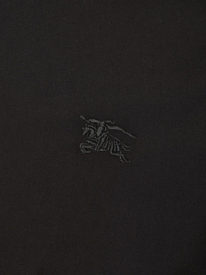 Burberry Slim Fit Shirt In Stretch Cotton Shirts - Black | ac7633d5e670b1ac9e7090387340efd8b4e71025