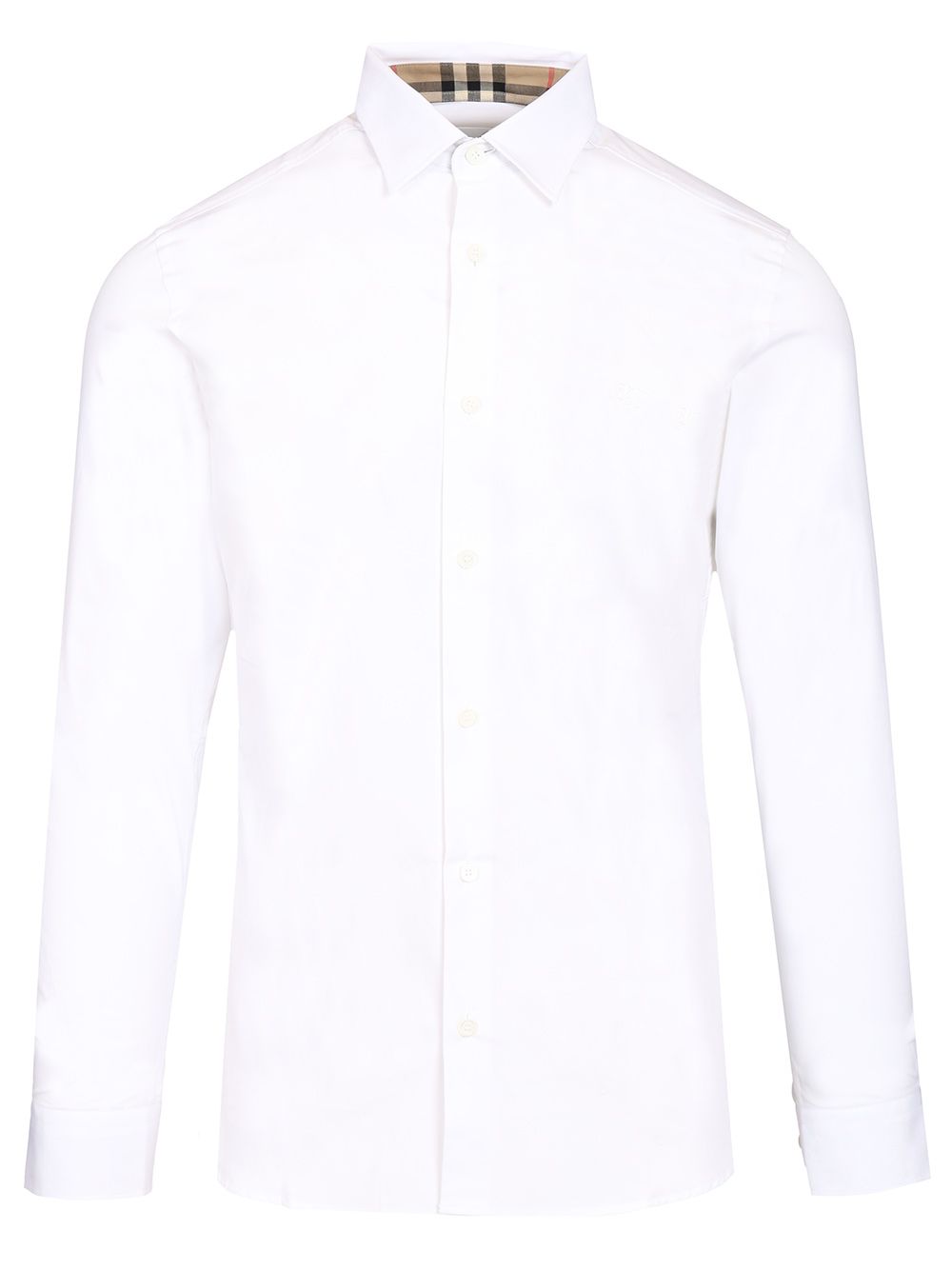 Burberry Slim Fit Shirt In Stretch Cotton Shirts - White | c7620e8e20f0a0187c3dc0fb0b1730022c7cf5e0