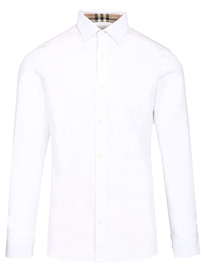 Burberry Slim Fit Shirt In Stretch Cotton Shirts - White | c7620e8e20f0a0187c3dc0fb0b1730022c7cf5e0