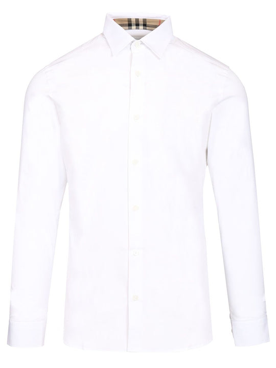 Slim Fit Shirt In Stretch Cotton Shirts White