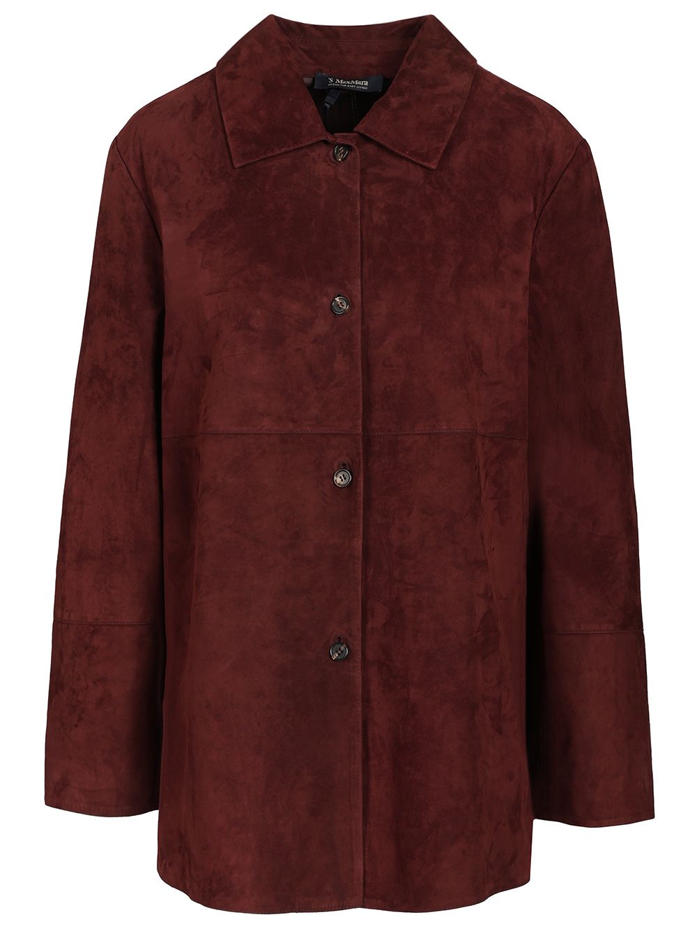'S Max Mara Single-Breasted Jacket Shirts - Bordeaux | 53c9d07ccf6895f8107eb3c1b1a478b50ec1ee8f