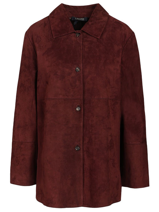 Single-Breasted Jacket Shirts Bordeaux
