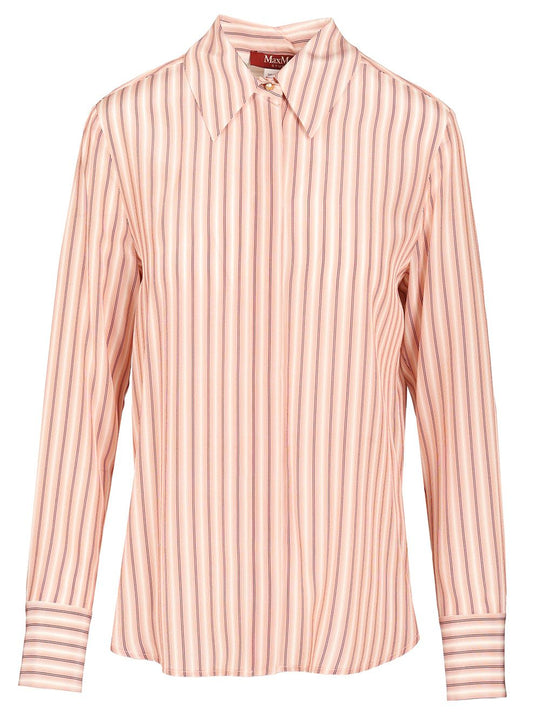 Printed Silk Shirt Shirts Rose