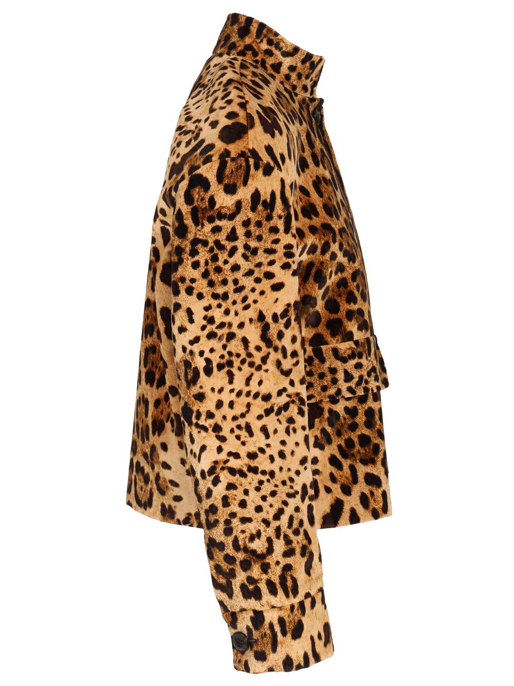 Max Mara Studio Edro Cropped Jacket Velvet Animalier Jackets - Animalier | 340790680423dfdb8fad9dcefe16bbc3ab409487