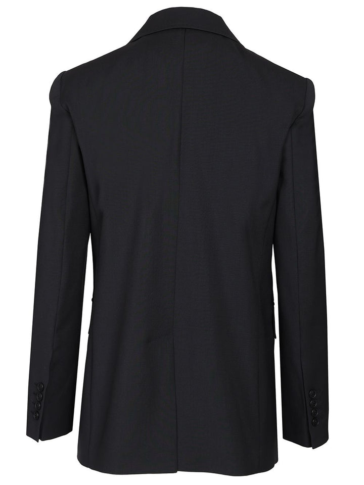 Max Mara Studio Single-Breasted Jacket Jackets - Blue | 22a227f7abc6215229dd0785b79c493842d6547a