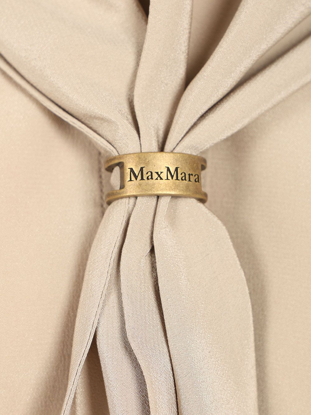 Max Mara Shirt With Scarf Shirts - Beige | 780efaffdac4ea5da1e6dc515fd6e061cd0ad73b