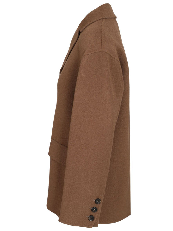 'S Max Mara Single-Breasted Double Wool Jacket Jackets - Brown | 5df56cefae0ebb31cd45c2712dc11d3d945bf5cc