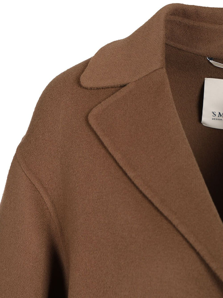 'S Max Mara Single-Breasted Double Wool Jacket Jackets - Brown | 973c6e3932532661e5ee276f0960d9f4283f0326