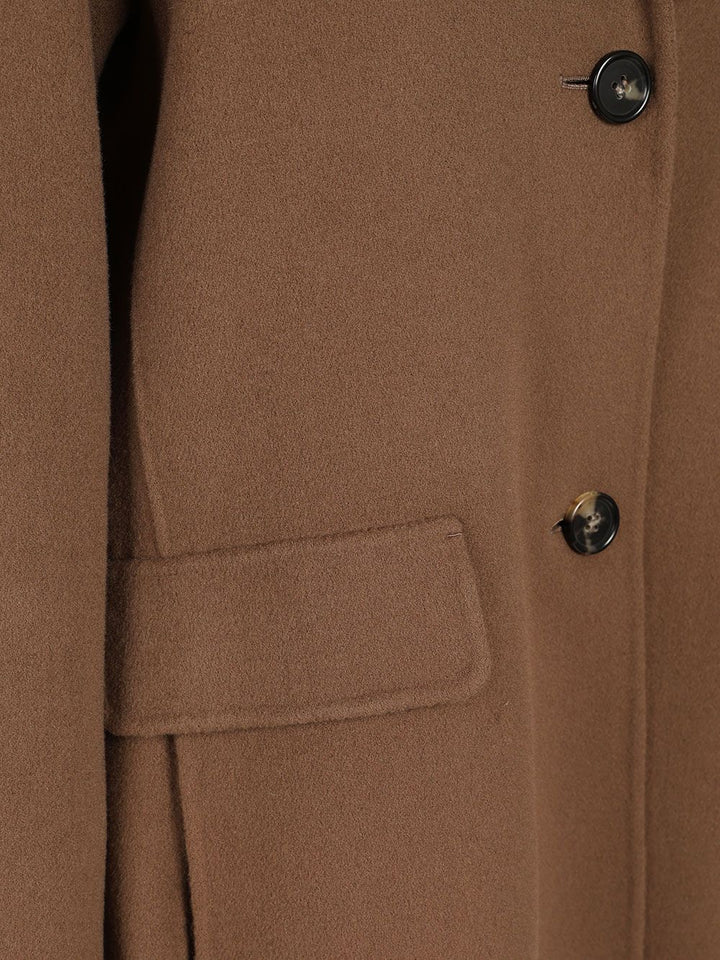 'S Max Mara Single-Breasted Double Wool Jacket Jackets - Brown | 1f94119a9f6489b6ed932e98267a3e56c92790be