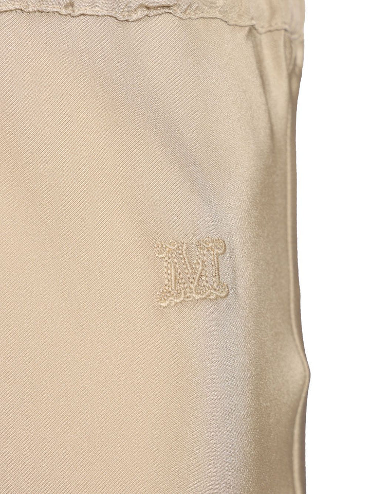 Max Mara Sospiro Long Silk Skirt Side M Logo Skirts - Beige | c6cbea225b7686985ed33cddc7d953214001dce0