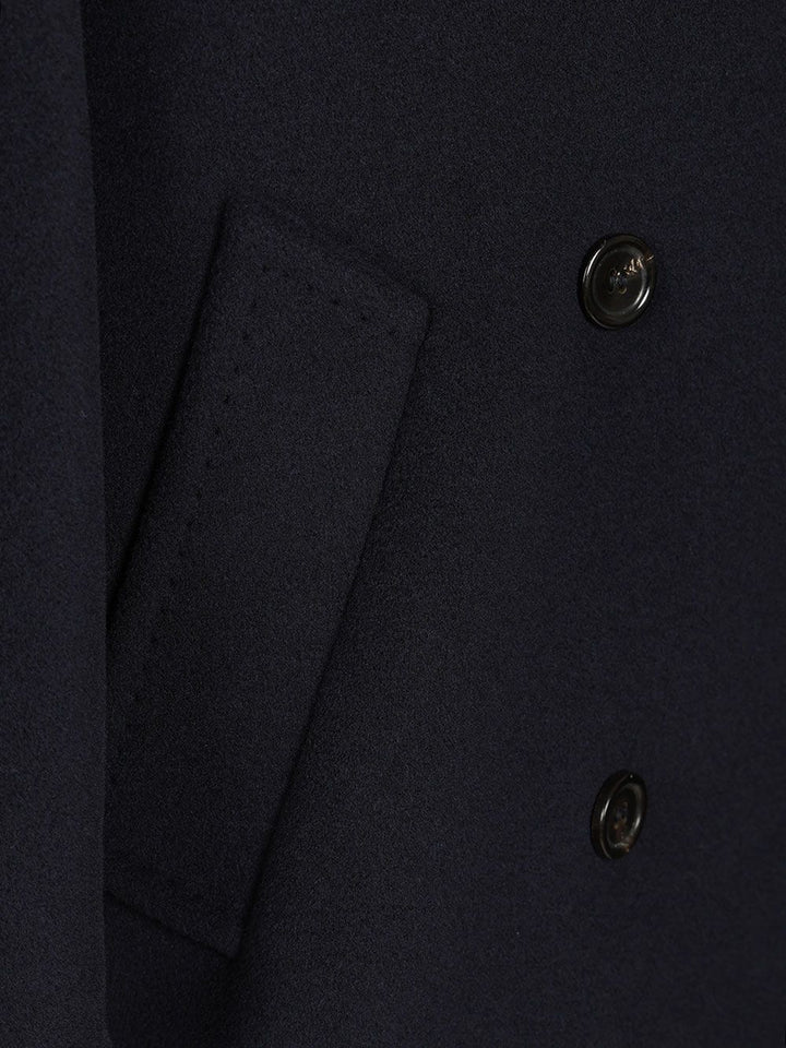 Max Mara Rebus Double Breast Short Madame Wool Cashmere Coat Coats - Blue | 6b9ca32132c70a2228e4268e57ef9b25e2d40560