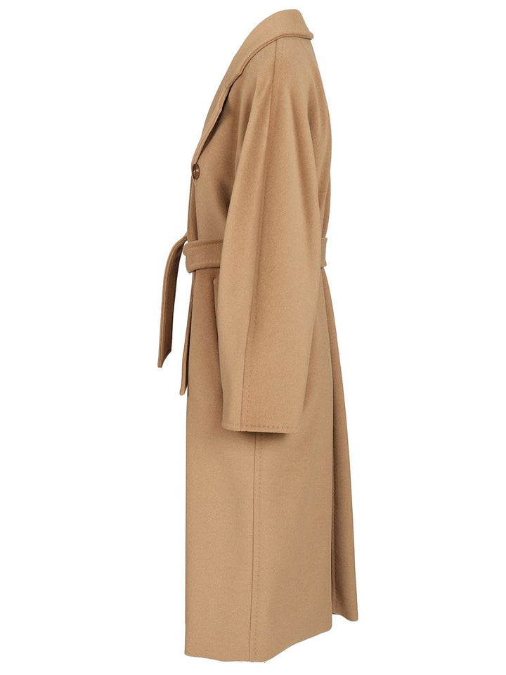 Max Mara Madame Double-Breasted Coat Coats - Beige | 78af259c77a25b9987a7a4b5a79ff8ab2b5b19f6