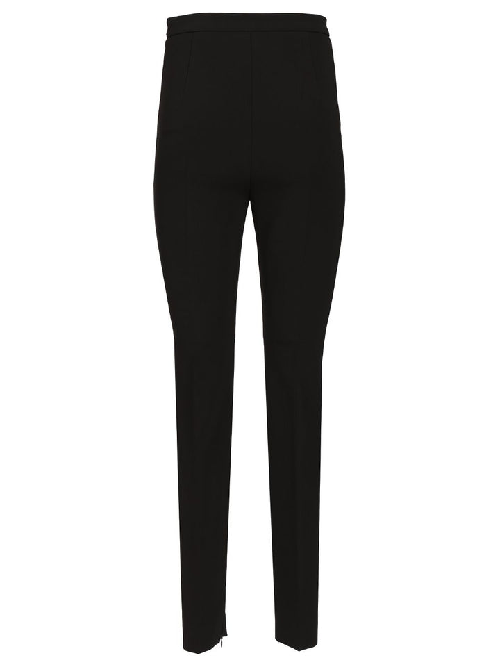 Max Mara Studio Slim Stretch Cady Trousers - Black | 46279b10427124724fc1299983b9ac6e2011b930