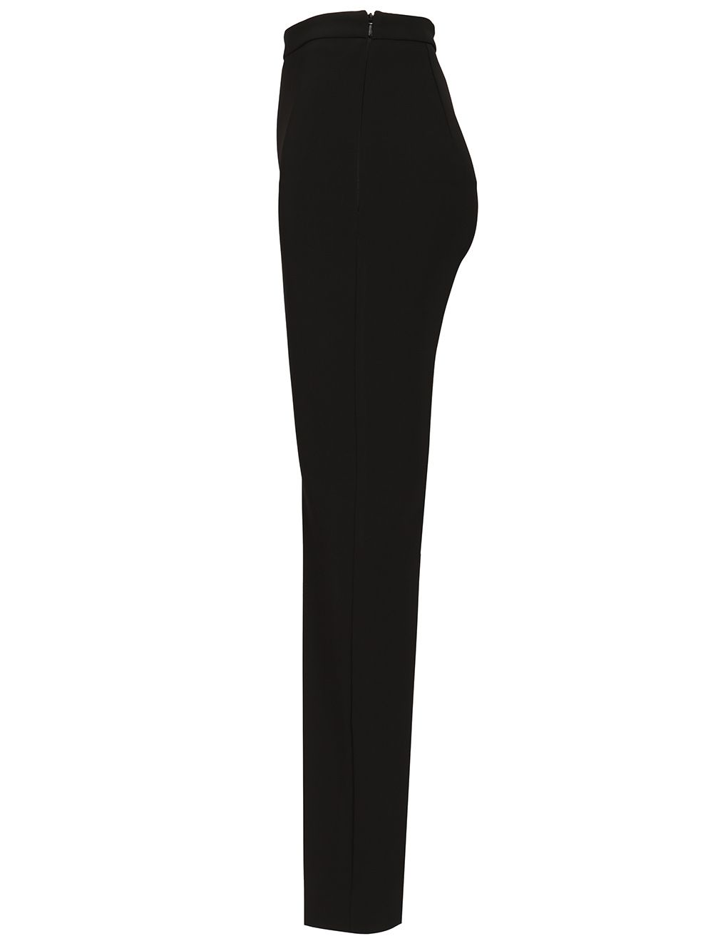 Max Mara Studio Slim Stretch Cady Trousers - Black | 552943923ba276d115a84e3e548d55bebd8cb48e