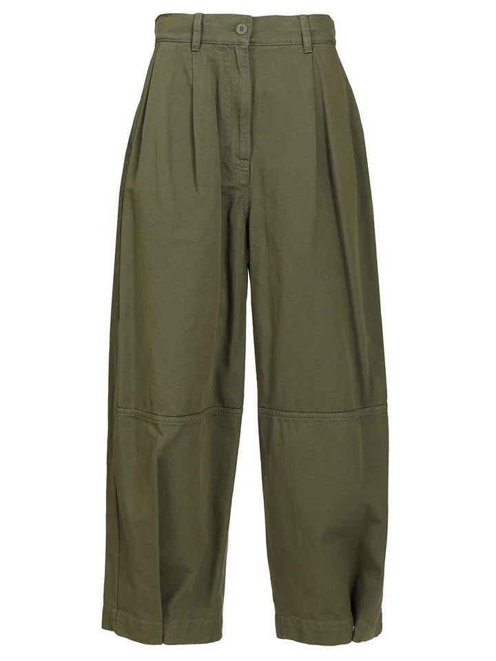 Weekend Max Mara Wide Leg Trousers - Green | 1505caa894fa3f6d98ea3d75acccc0325e6e71f1