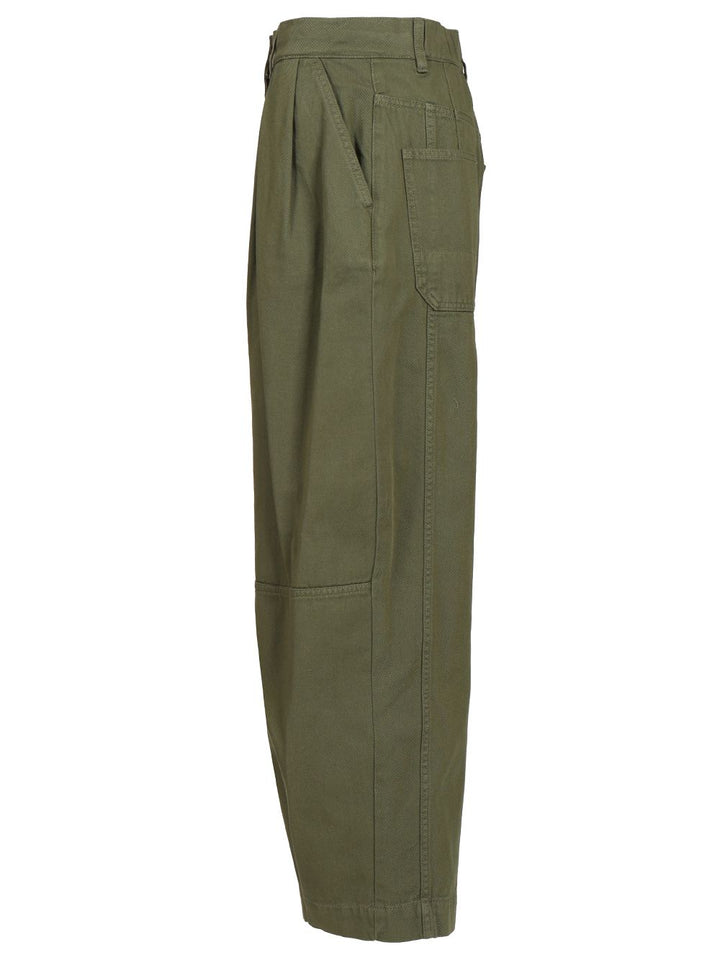 Weekend Max Mara Wide Leg Trousers - Green | 822a7f893bb88a9e765280b64c4f700cb48eb615