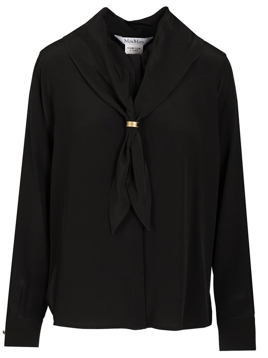 Shirt With Scarf Shirts Black