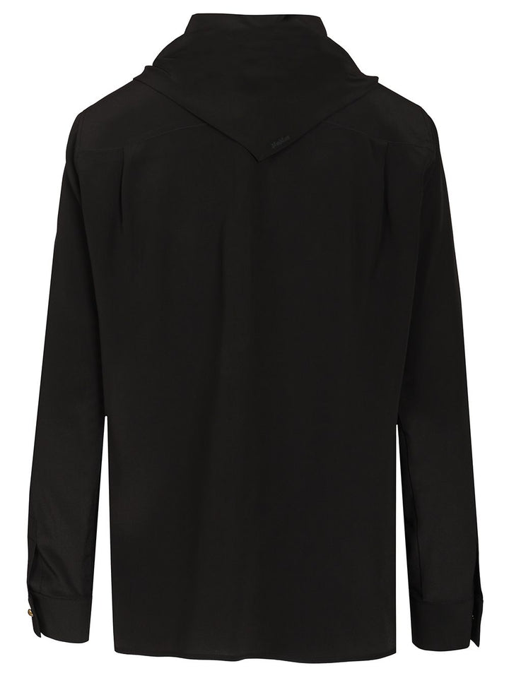 Max Mara Shirt With Scarf Shirts - Black | 3c686f7d367aa61e9482e451968a4c073ebfbaa8