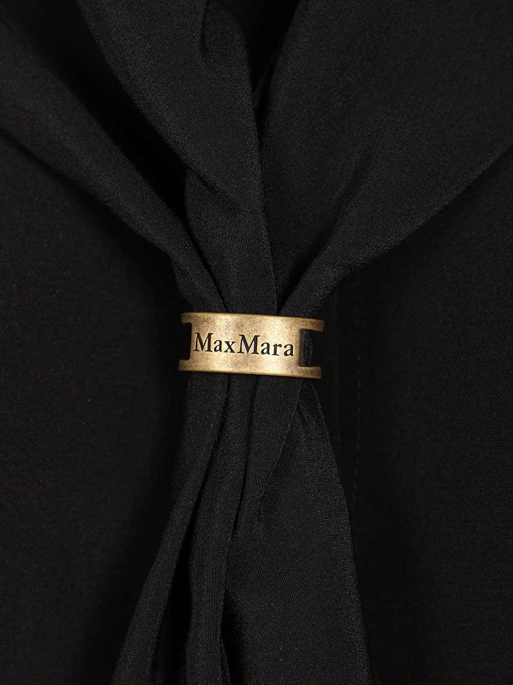 Max Mara Shirt With Scarf Shirts - Black | f9331b2c5df25619521b6f1e48855a674313be6e