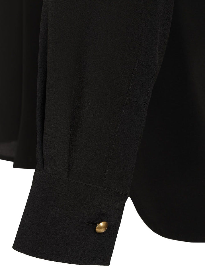 Max Mara Shirt With Scarf Shirts - Black | 9180573890875f0ed6d1858e69281db6b498bf3e