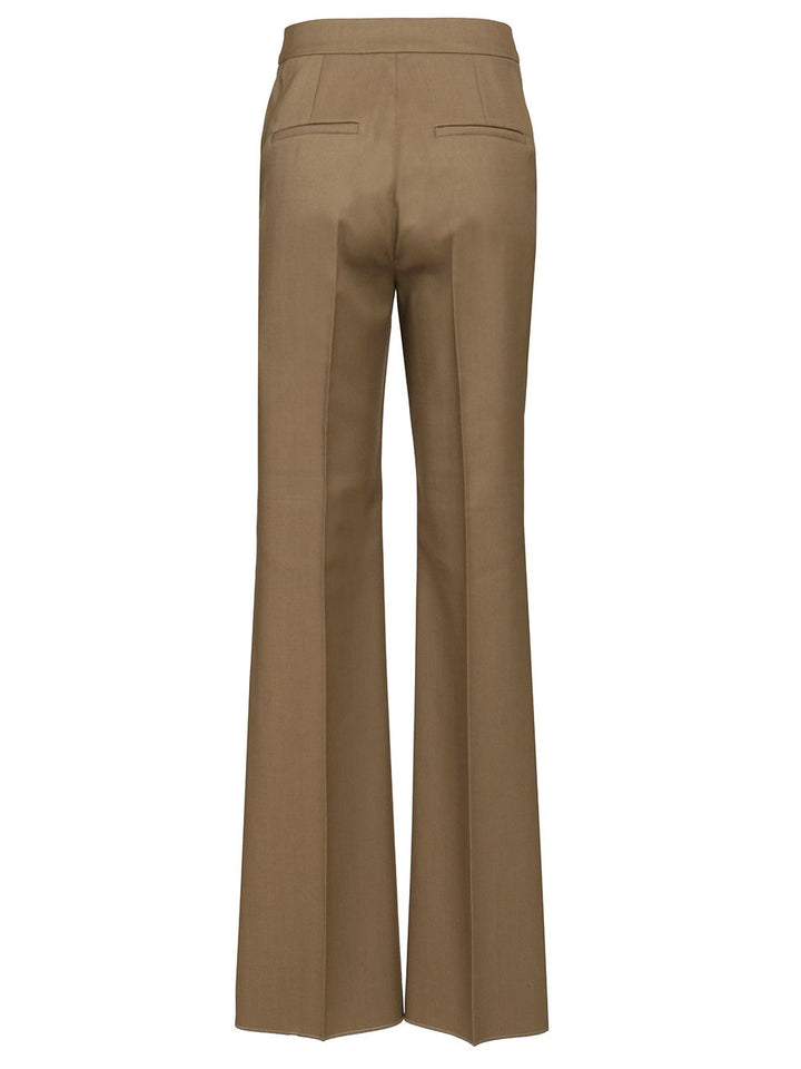 Max Mara Calte Single Pence Wool Gabardine Trousers - Beige | fa1da990eb4b1b119e78be2bfa36c50ac30351f9