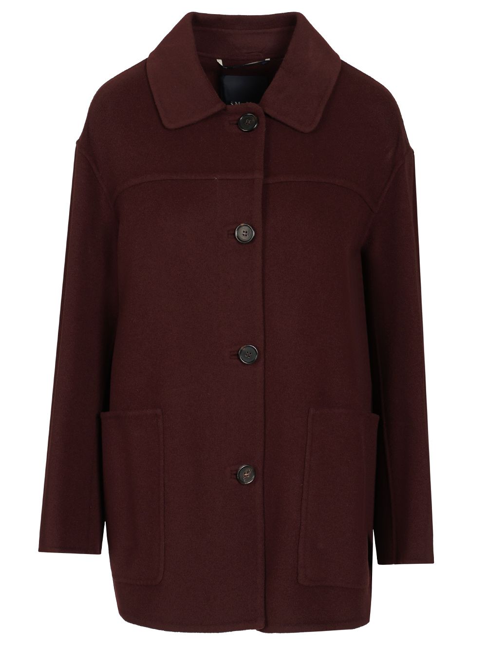 'S Max Mara Short Wool Drap Coat Coats - Bordeaux | b6f3327215e27e95471e75de3f990089145f188a
