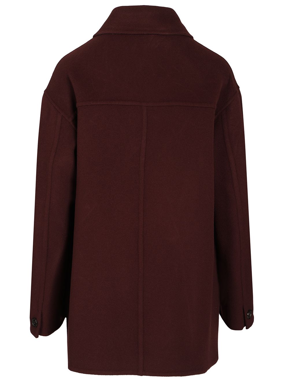 'S Max Mara Short Wool Drap Coat Jackets - Bordeaux | 408bb45d311760aa69d54009d65ba8252d0c71f0