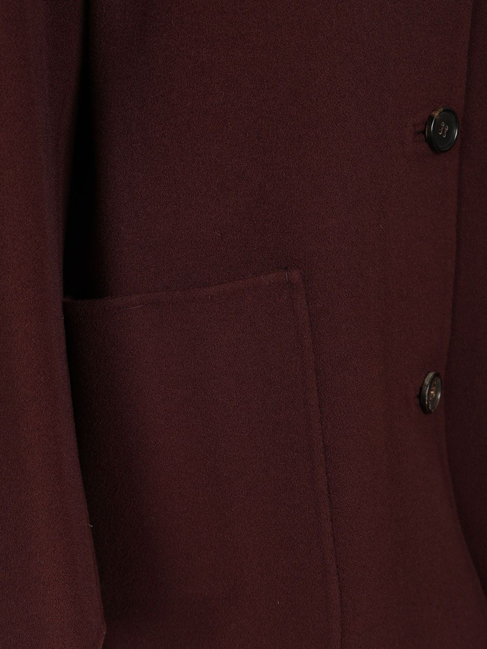 'S Max Mara Short Wool Drap Coat Coats - Bordeaux | 3afc688d0296942c7e554417851f8f81dae2af9f