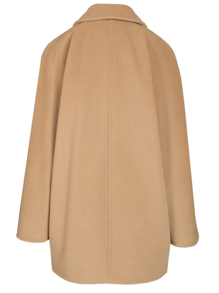 Max Mara Rebus Double Breast Short Madame Wool Cashmere Coat Coats - Beige | ed4f0c0ab82429ca8ca62dfada9e05f51521b6f9