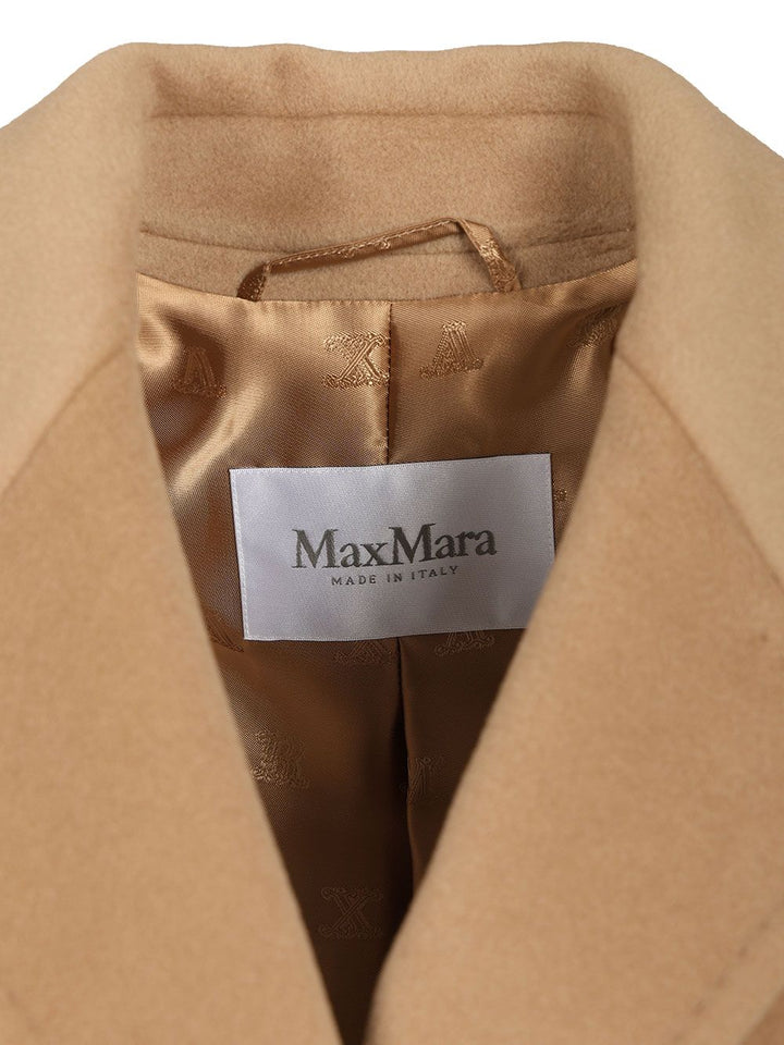 Max Mara Rebus Double Breast Short Madame Wool Cashmere Coat Coats - Beige | 39784fbc4f47e225945fa899e47cd50eaa225287