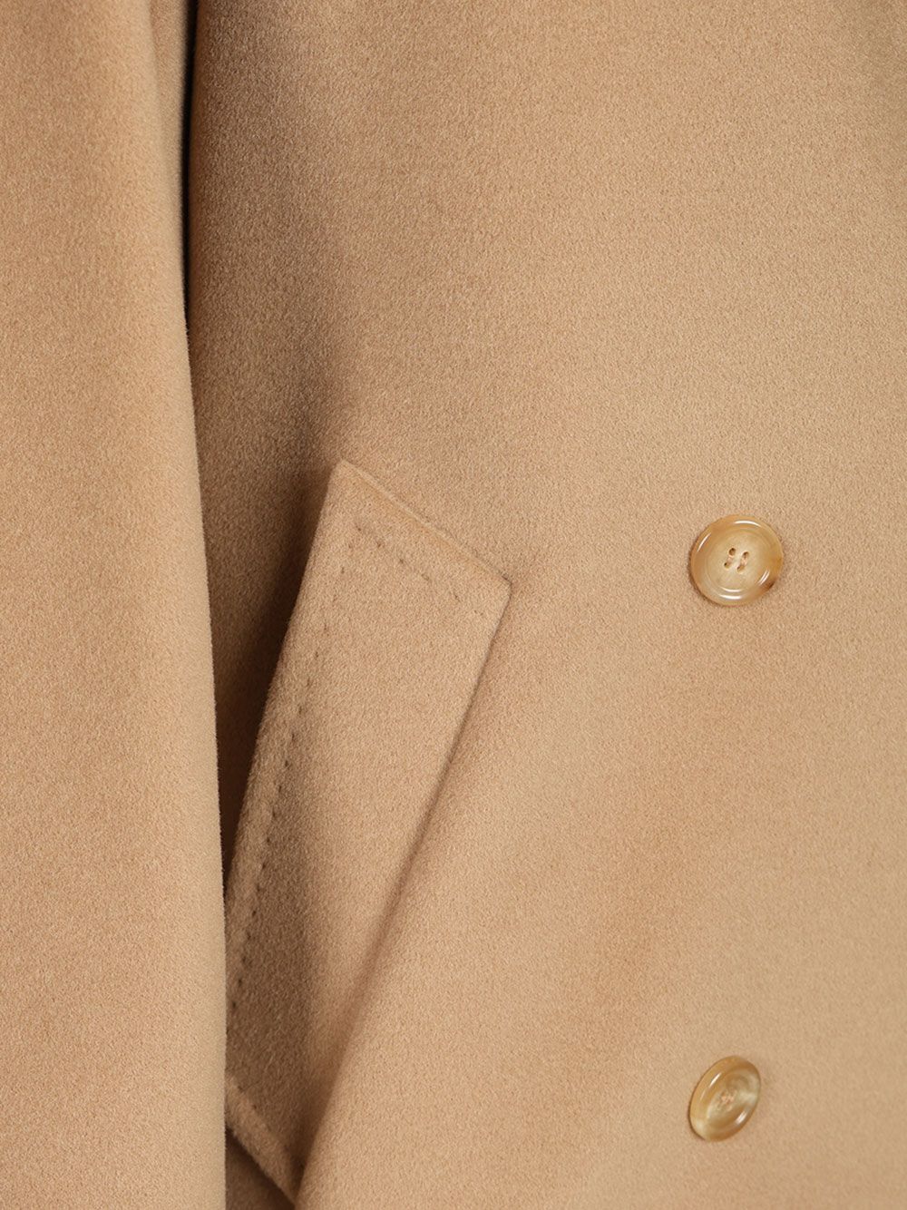 Max Mara Rebus Double Breast Short Madame Wool Cashmere Coat Coats - Beige | 6947656d5dcc477085273b09a7764a078ac66977