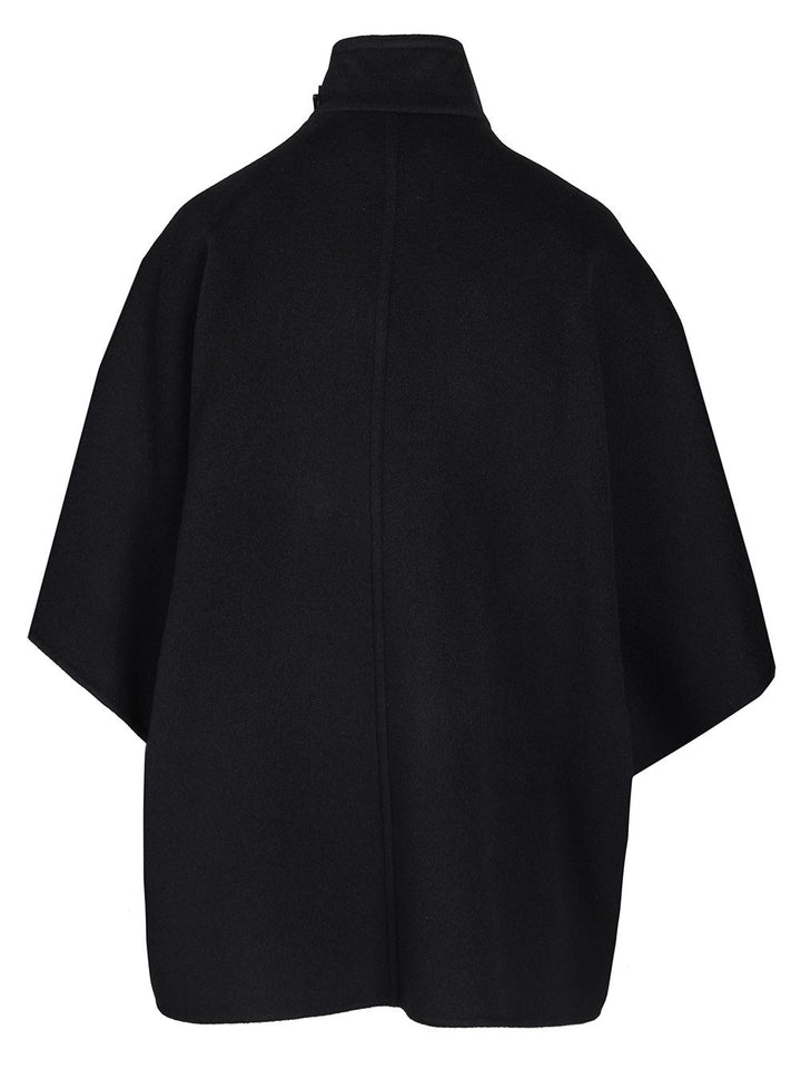 Max Mara Oversized Cape In Cashmere Drap Jackets - Blue | d77e69aa1a883408d1d0b2f6199fee45b9de739c