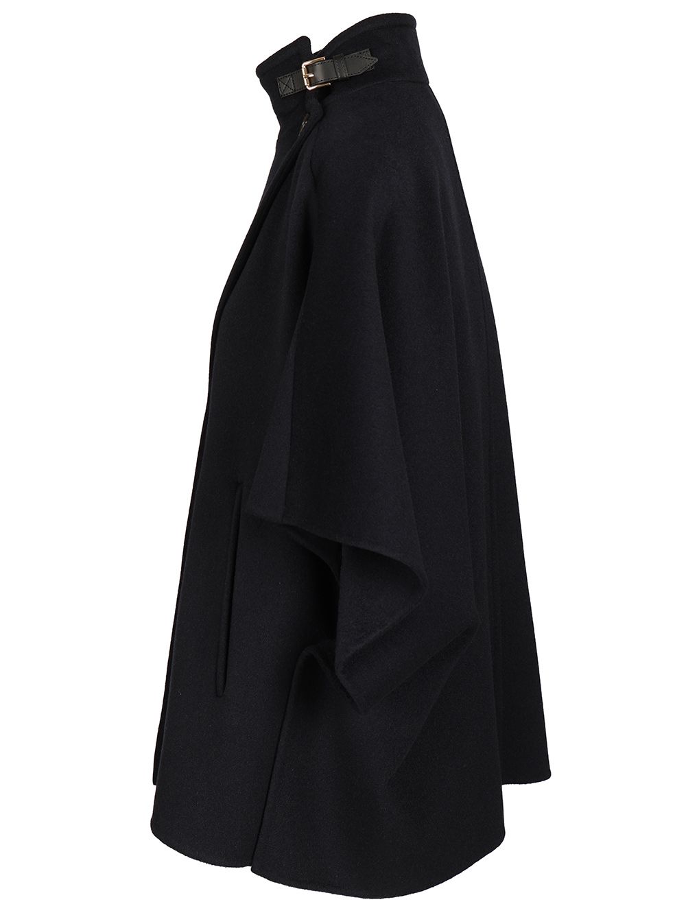 Max Mara Oversized Cape In Cashmere Drap Jackets - Blue | 417208f35b895a940ed87645e0b2c91d09a32c52