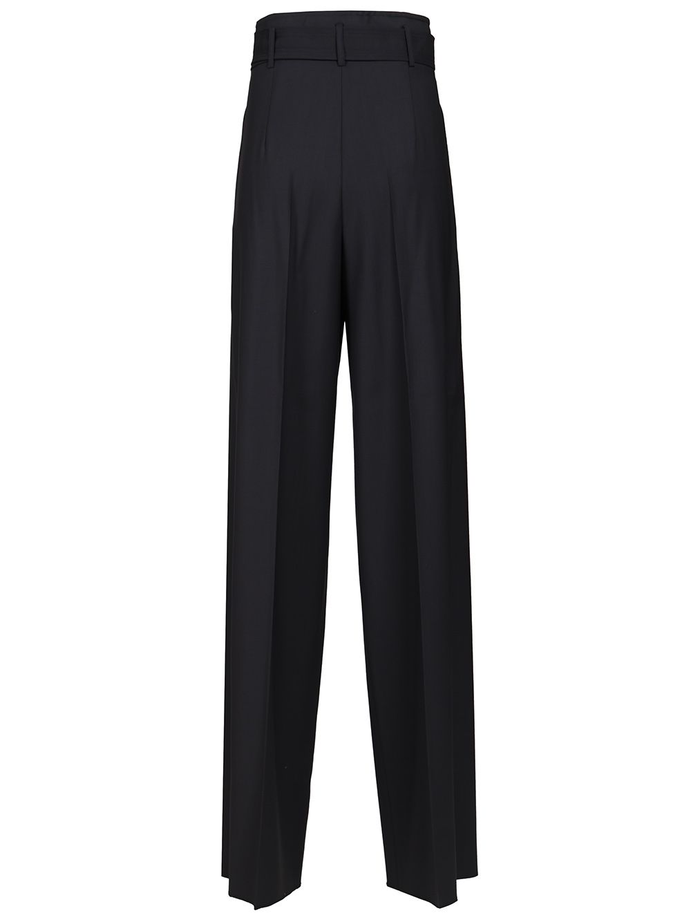Max Mara Studio High-Waisted Trousers - Blue | cceb064ff2c2576ed32e474b703ea635d04a5874