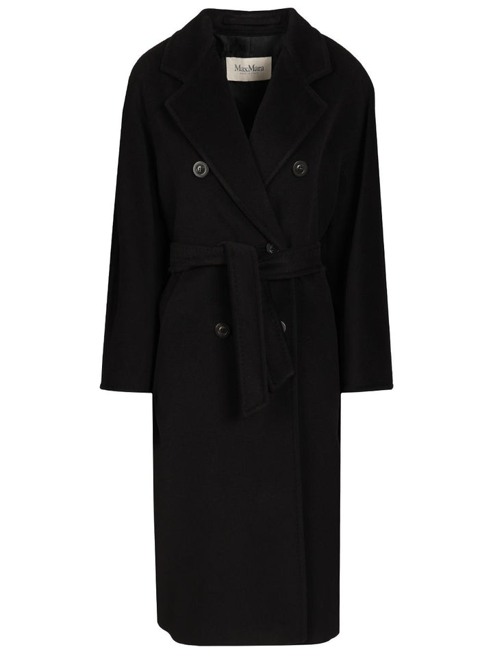 Max Mara Madame Double-Breasted Coat Coats - Black | 5bc276d6db5093d55e1b2091d7ba49fc406941fc