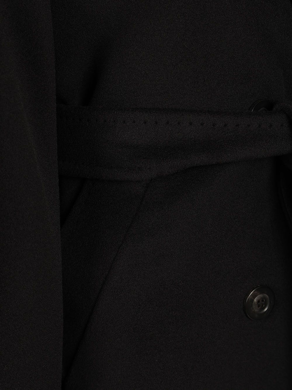 Max Mara Madame Double-Breasted Coat Coats - Black | c1259f4c4ce7fa09eca15eaa683707728241f183