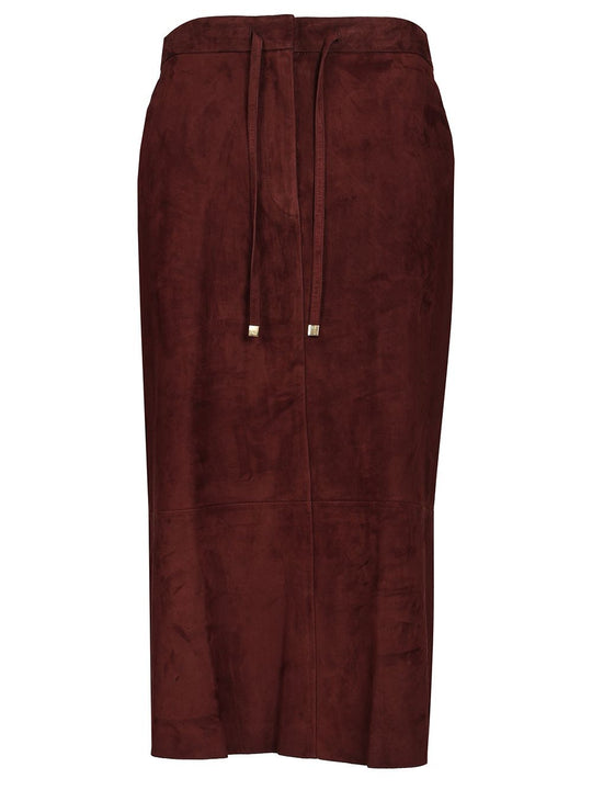 Suede Longuette Skirt Skirts Bordeaux