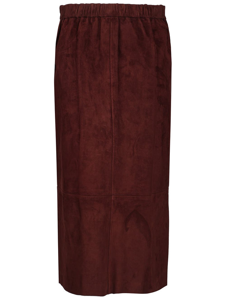 'S Max Mara Suede Longuette Skirt Skirts - Bordeaux | 0bd0e8194b2dfce6c9b8419f857b1ab8ff06cc99