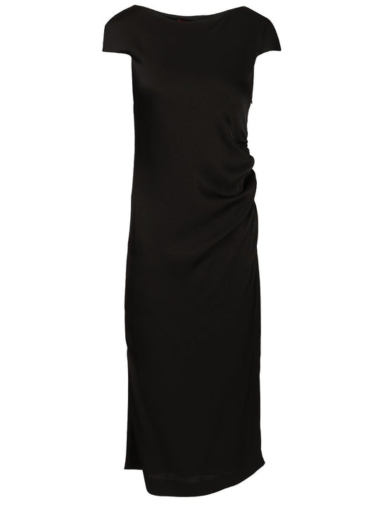 Shiny Cady Dress Dresses Black